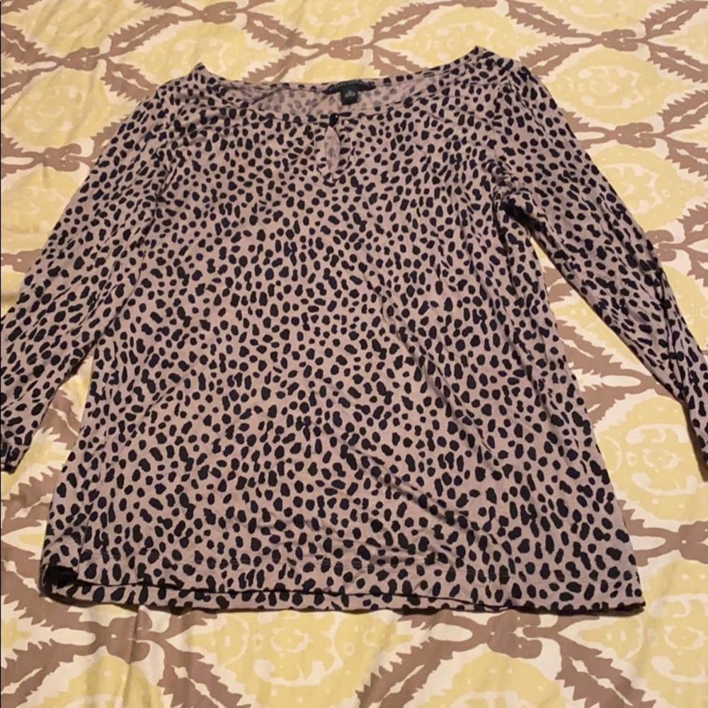 Banana republic 3/4 arm length leopard print shirt